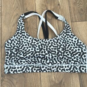 Lululemon Athletica Black and White Patterned Sports Bra